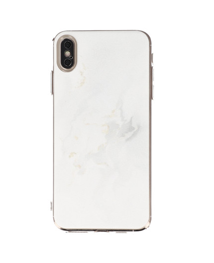 Coque souple à motif marbré blanc pour iPhone XS Max