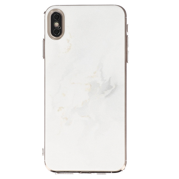 Coque souple à motif marbré blanc pour iPhone XS Max