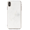 Coque souple à motif marbré blanc pour iPhone XS Max