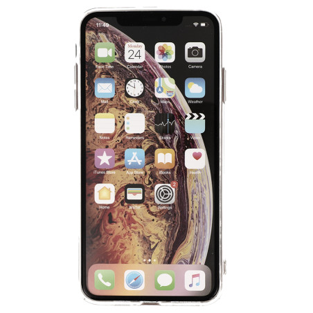 Coque souple à motif marbré blanc pour iPhone XS Max