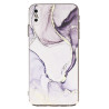 Coque souple à motif marbré violet pour iPhone X et XS