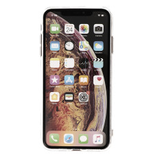 Coque souple à motif marbré violet pour iPhone X et XS