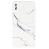 Coque souple à motif marbré gris blanc pour iPhone X et XS