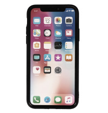 Coque souple à motif marbré noir blanc pour iPhone X et XS