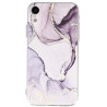 Coque souple à motif marbré violet pour iPhone XR