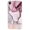Coque souple à motif marbré rose pour iPhone XR