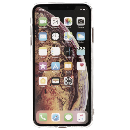 Coque souple à motif marbré noir pour iPhone XS Max