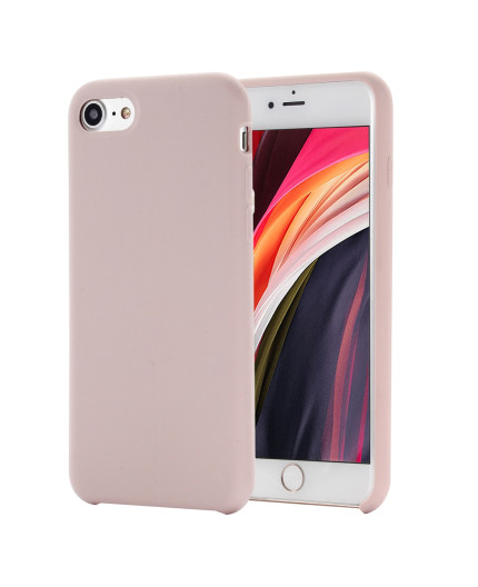 Coque Silicone Gomme intérieur façon velours iPhone 7,8 et SE (2020,2022) - Rose Des Sables