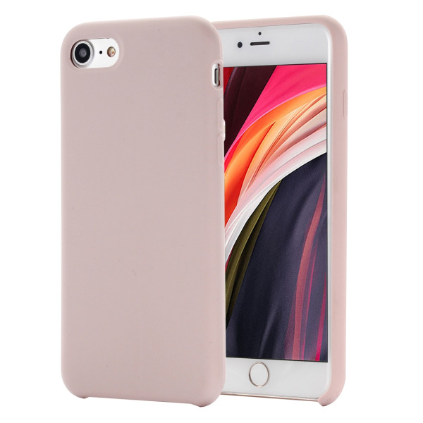 Coque Silicone Gomme intérieur façon velours iPhone 7,8 et SE (2020,2022) - Rose Des Sables