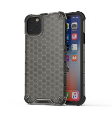 Coque Antichoc Modèle Nid d'Abeille iPhone 11 - Gris Anthracite