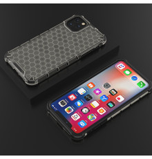 Coque Antichoc Modèle Nid d'Abeille iPhone 11 - Gris Anthracite