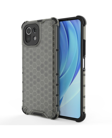 Coque Antichoc Modèle Nid d'Abeille Xiaomi Mi 11 Lite - Gris Anthracite