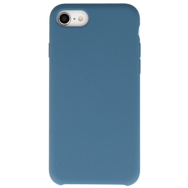 Coque Silicone Gomme intérieur façon velours iPhone 7,8 et SE (2020,2022) - Bleu Denim
