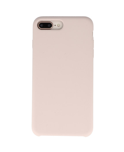 Coque Silicone Gomme intérieur façon velours iPhone 7 Plus et 8 Plus -  Rose Des Sables