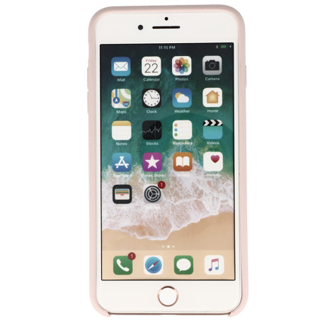 Coque Silicone Gomme intérieur façon velours iPhone 7 Plus et 8 Plus -  Rose Des Sables