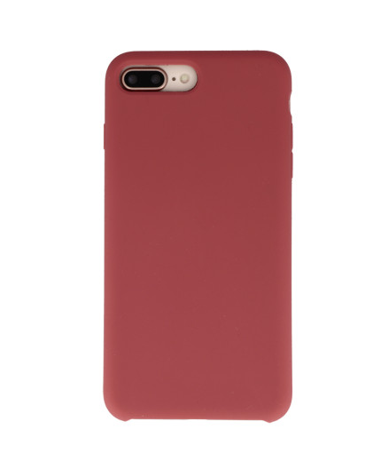 Coque Silicone Gomme intérieur façon velours iPhone 7 Plus et 8 Plus - Rose Camélia