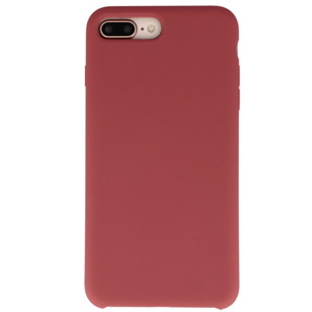Coque Silicone Gomme intérieur façon velours iPhone 7 Plus et 8 Plus - Rose Camélia