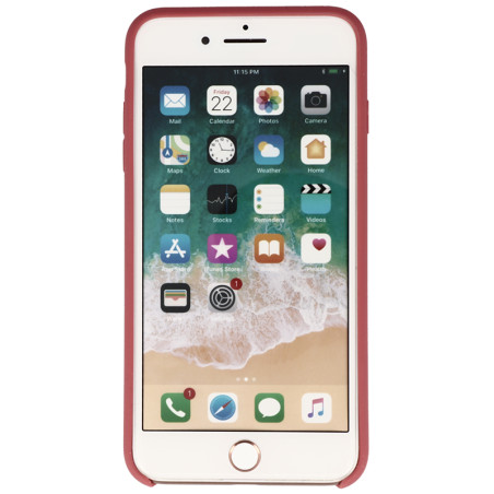 Coque Silicone Gomme intérieur façon velours iPhone 7 Plus et 8 Plus - Rose Camélia