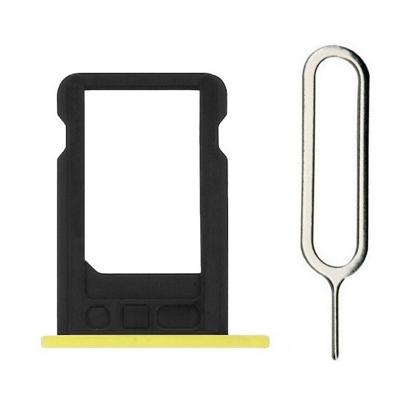 Tiroir Sim iPhone 5C Avec Extracteur - Jaune