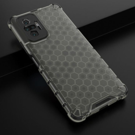 Coque Antichoc Modèle Nid d'Abeille Xiaomi Redmi Note 10 Pro - Gris Anthracite