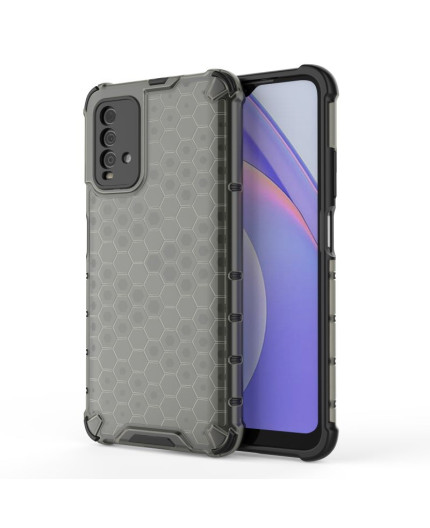 Coque Antichoc Modèle Nid d'Abeille Xiaomi Redmi Note 9 4G - Gris Anthracite