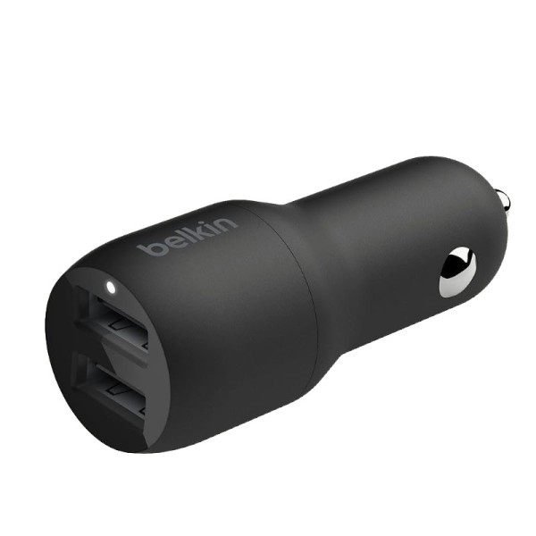 Belkin Chargeur voiture avec 2 ports USB-A (24 W) - Noir