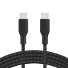 Belkin Câble Tressé Boost Charge USB-C vers USB-C 2 Mètres (100 W) - Noir