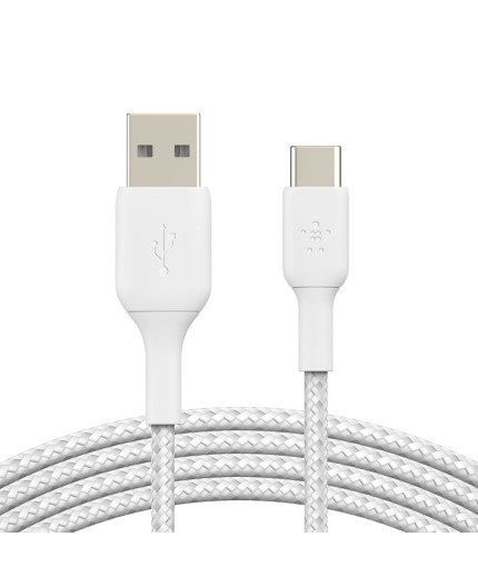 Belkin Câble Tressé Boost Charge USB-C 2 Mètres - Blanc