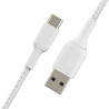Belkin Câble Tressé Boost Charge USB-C 2 Mètres - Blanc