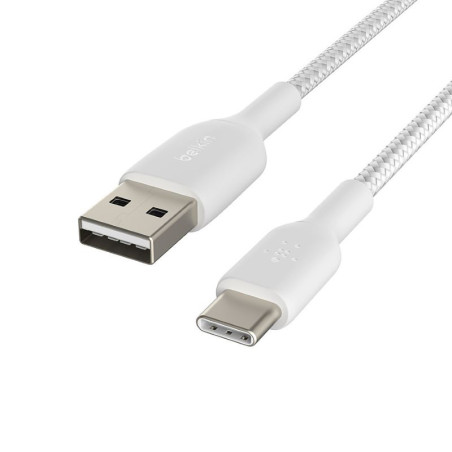Belkin Câble Tressé Boost Charge USB-C 3 Mètres - Blanc