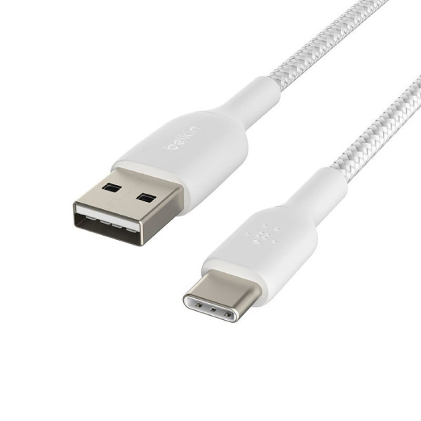 Belkin Câble Tressé Boost Charge USB-C 3 Mètres - Blanc