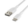 Belkin Câble Tressé Boost Charge USB-C 3 Mètres - Blanc