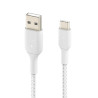 Belkin Câble Tressé Boost Charge USB-C 3 Mètres - Blanc