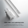 Belkin Chargeur Boost Charge USB-C (25 W) + Câble USB-C Lightning - Blanc