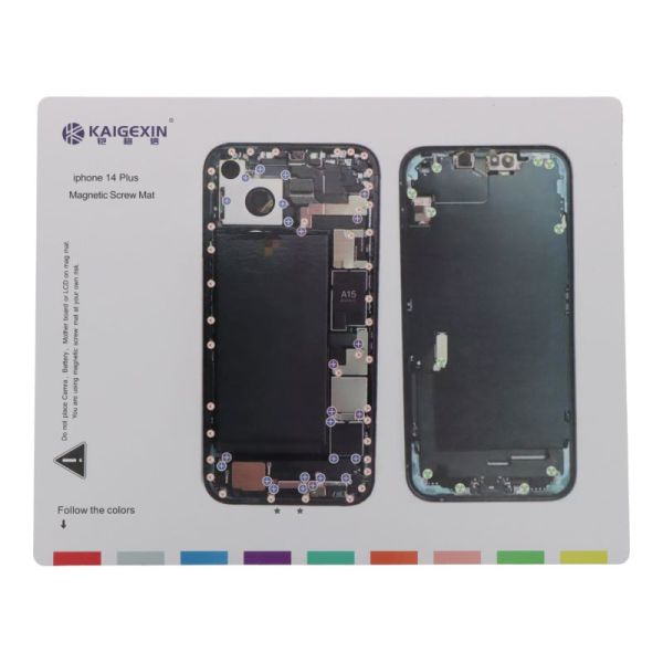 Tapis Magnétique et Patron de Démontage iPhone 14 Plus