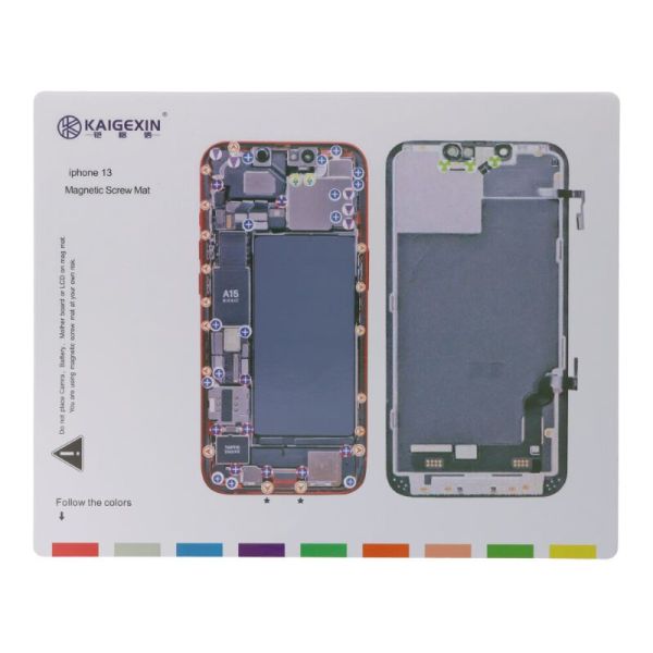 Tapis Magnétique et Patron de Démontage iPhone 13