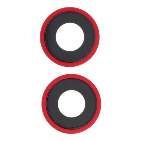 Lentille caméra arrière avec contour iPhone 14 et 14 Plus - Rouge