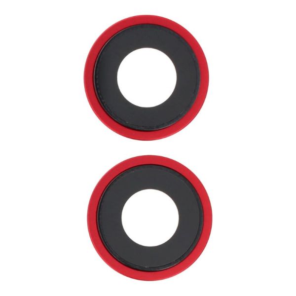 Lentille caméra arrière avec contour iPhone 14 et 14 Plus - Rouge