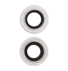 Lentille caméra arrière avec contour iPhone 14 et 14 Plus - Blanc