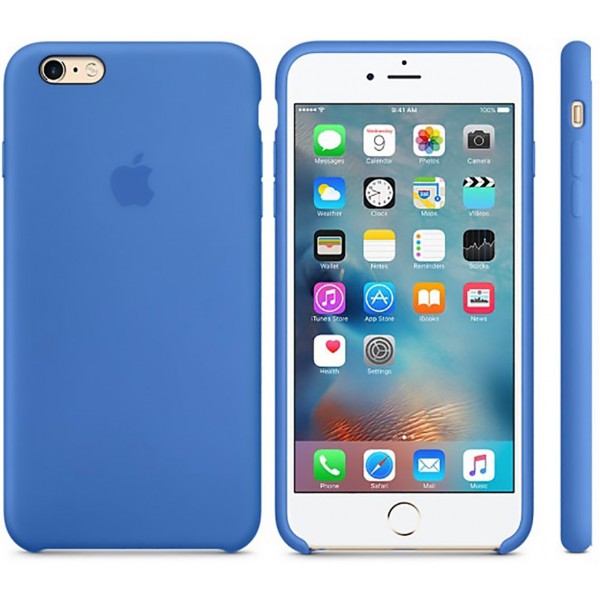 COQUE APPLE SILICONE IPHONE 6 S / 6 BLEU ROYAL