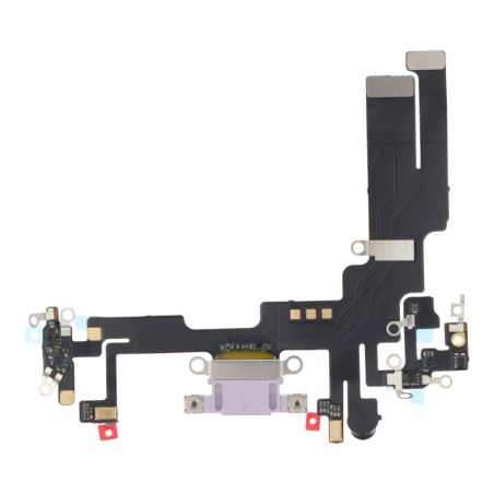 Nappe Connecteur de charge Lightning iPhone 14 - Violet