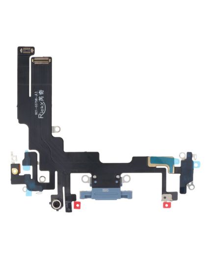 Nappe Connecteur de charge Lightning iPhone 14 - Bleu