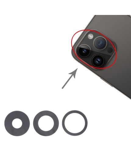 Vitre Cache Caméra Arrière iPhone 14 Pro et 14 Pro Max