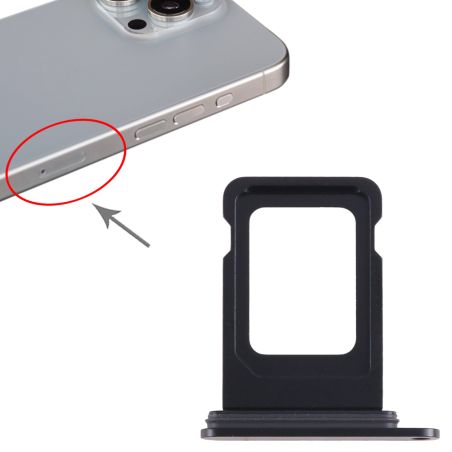 Tiroir Sim iPhone 15 Pro et 15 Pro Max - Noir