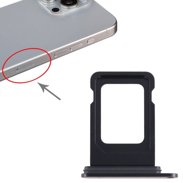 Tiroir Sim iPhone 15 Pro et 15 Pro Max - Noir