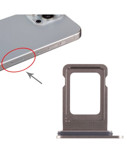 Tiroir Sim iPhone 15 Pro et 15 Pro Max - Naturel