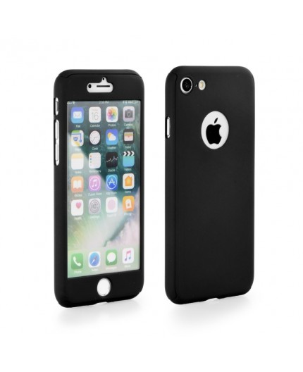 Étui 360 Full Body et Verre Trempé pour iPhone 5 et 5S - Noir