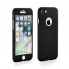 Étui 360 Full Body et Verre Trempé pour iPhone 5 et 5S - Noir