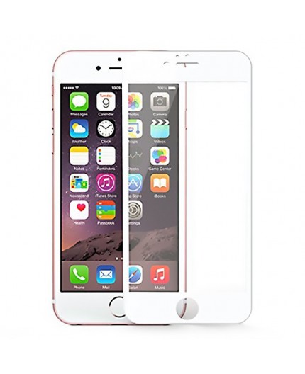 Film de Protection 3D en Verre Trempé pour iPhone 6/6S - Blanc