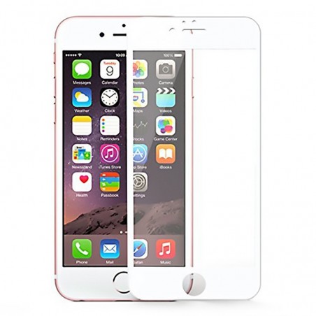 Film de Protection 3D en Verre Trempé pour iPhone 6/6S - Blanc